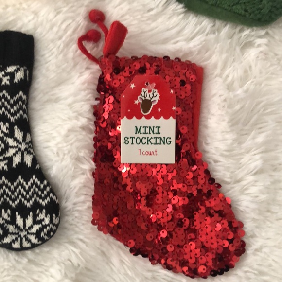 🎄 Christmas Mini Stockings 6 Different Ones Gift Cards Small Gifts 🎁 NWT 🎄 - Picture 7 of 7